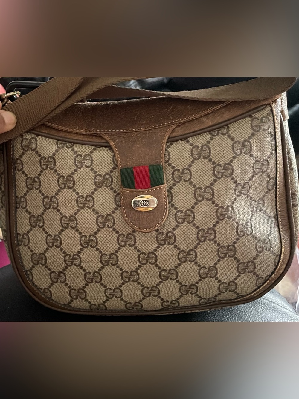 Gucci Brown and Tan Crossbody Bag